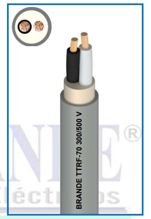 CONDUCTOR ELECTRICO 500V VULCANIZADO 2X16AWG GRIS NLT
