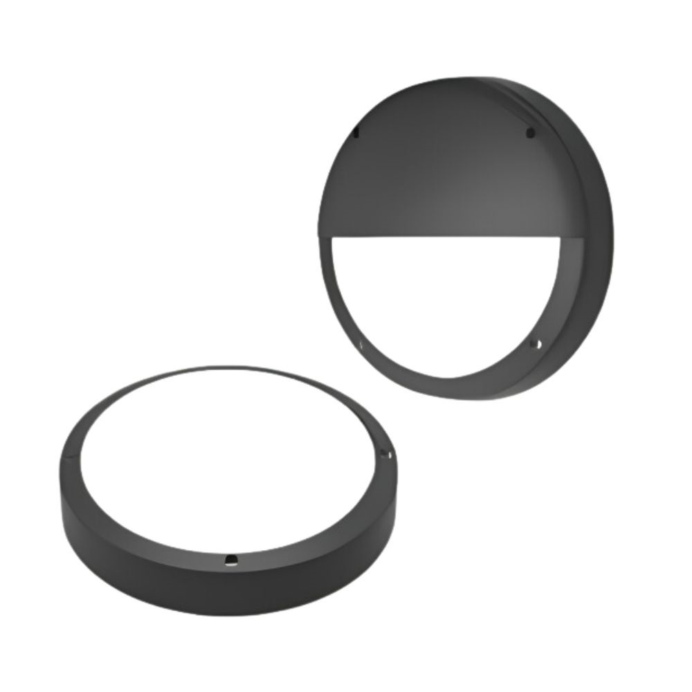 LUMINARIA LED APLIQUE CIRCUL 30W 100-277V 6500K IP65 ADOS PARED 2900LM NEG BULKHEAD MID