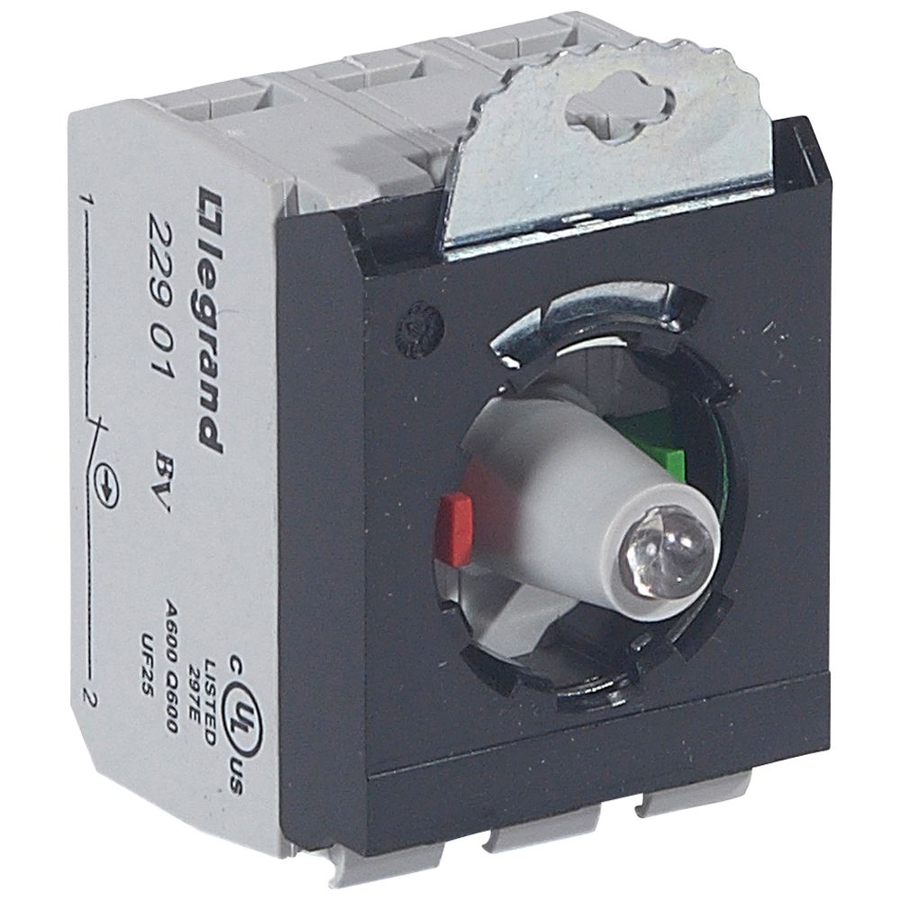 CUERPO COMPLETO P/CABEZA LUMIN. LED ROJO 1NA+1NC 230VAC 023014