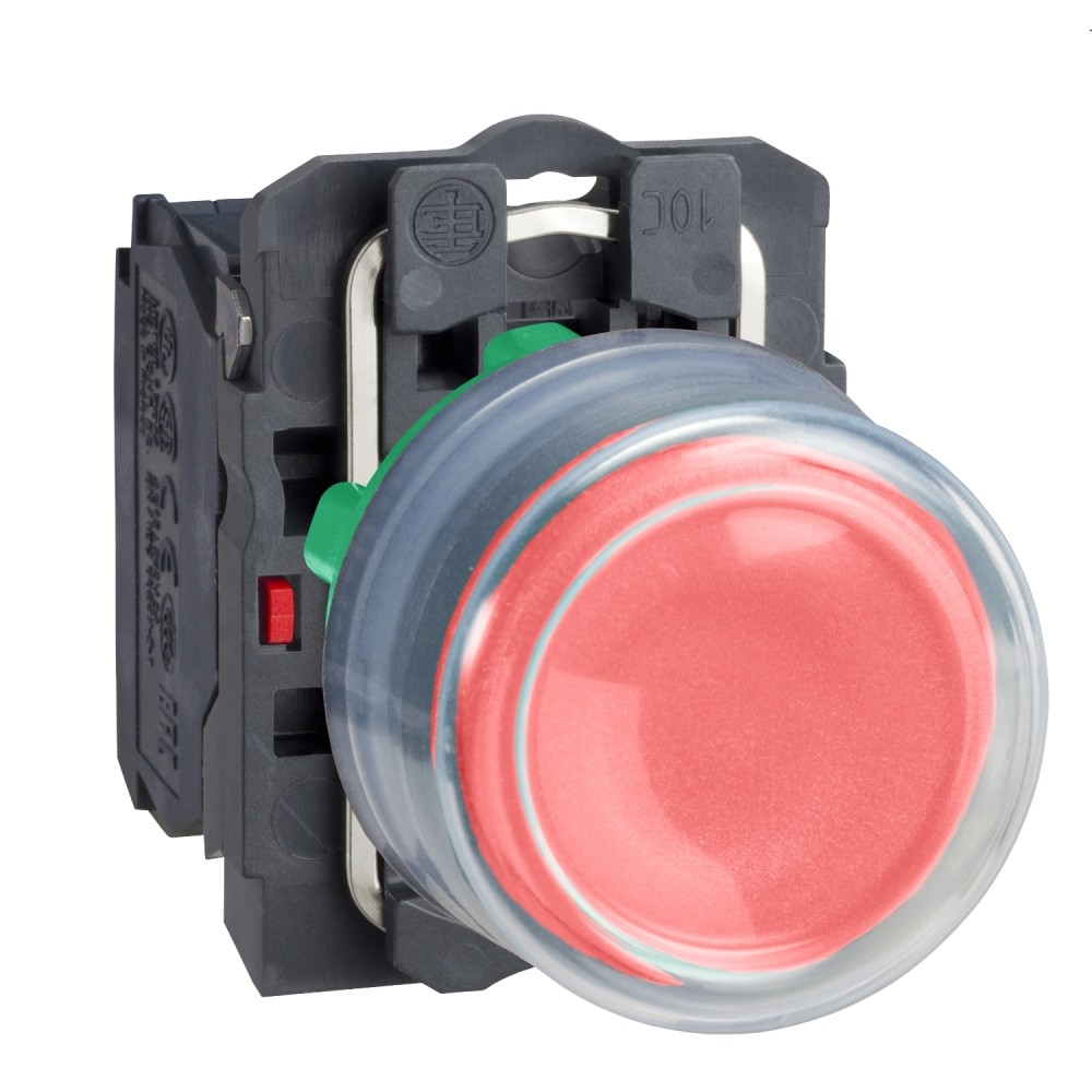 PULSADOR C/CAPUCHON PLAST ROJO ROJO 22MM 1NC HARMONY XB5AP42