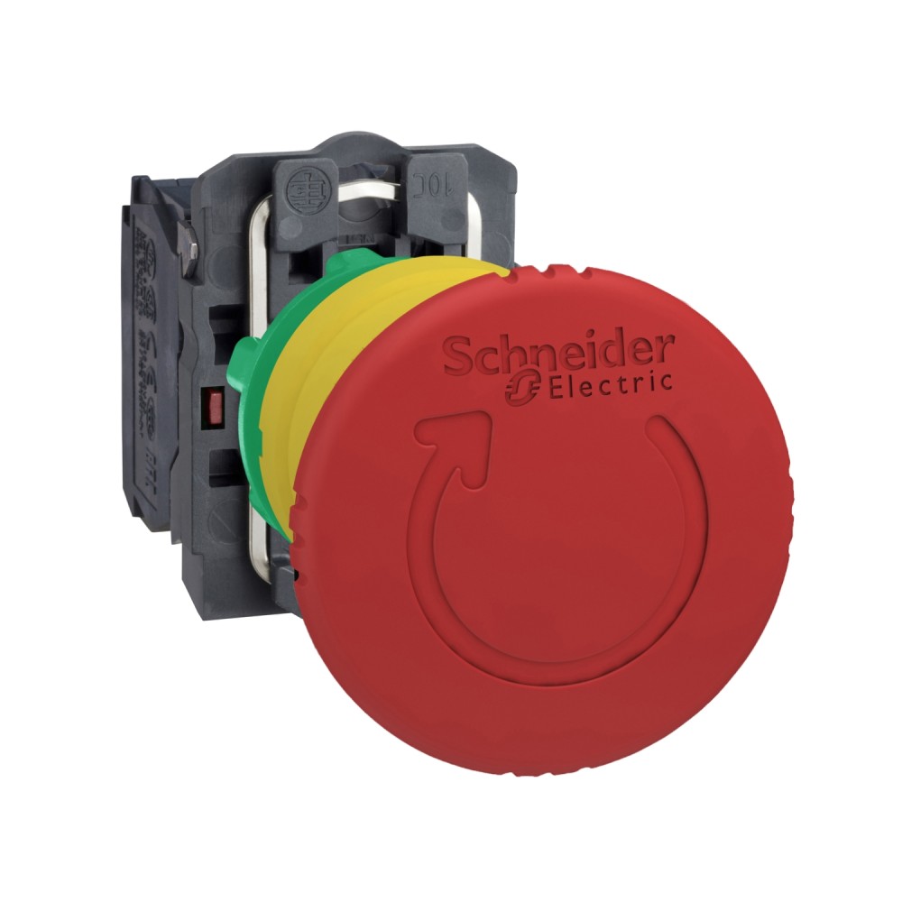 PULSADOR PARADA EMERG HONGO 40MM ROJO 22MM ROJO 1NA+1NC HARMONY XB5AS8445