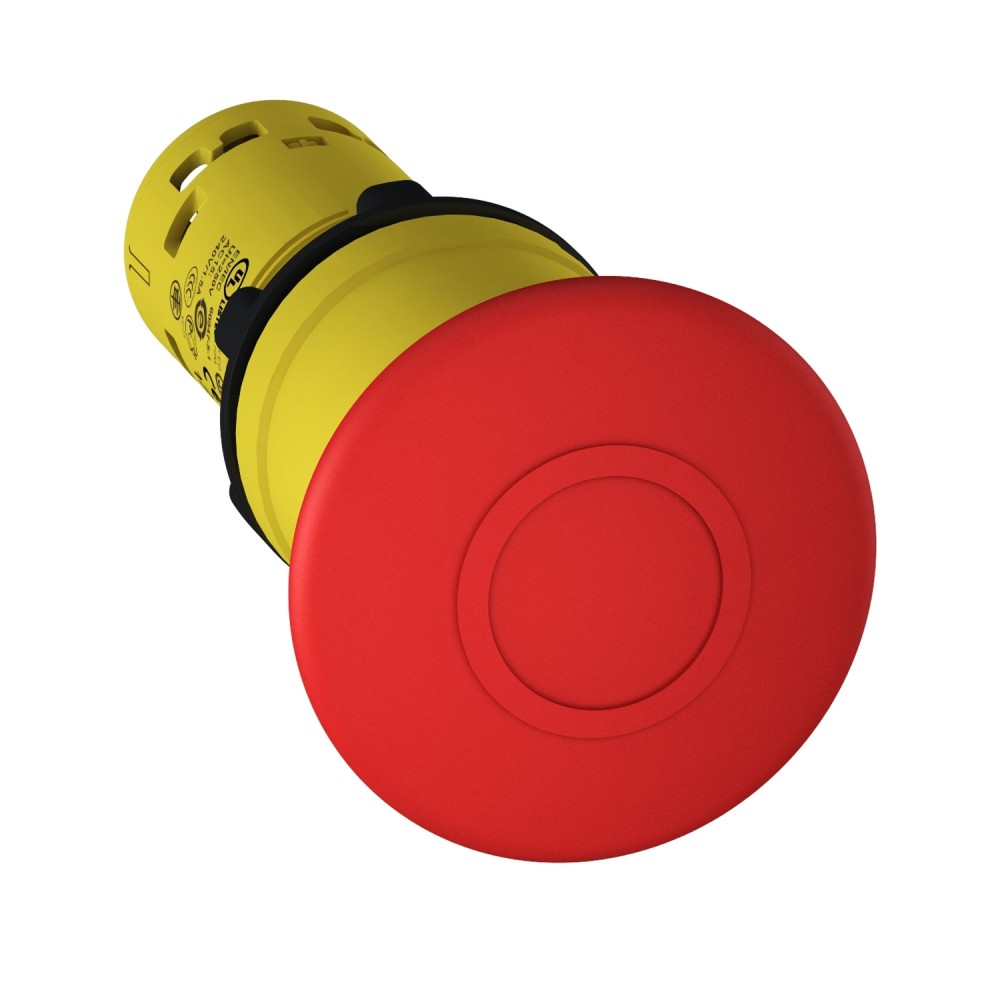 PULSADOR PARADA EMERG HONGO 40MM ROJO 22MM 1NA+1NC HARMONY XB7NT845
