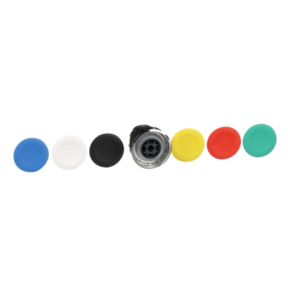 CABEZA PULSADOR RASANTE 22MM C/6 PLACAS MULTICOLOR HARMONY ZB4BA9