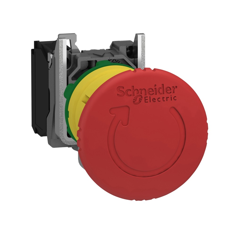 PULSADOR PARADA EMERG HONGO 40MM ROJO 22MM 1NC HARMONY XB4BS8442