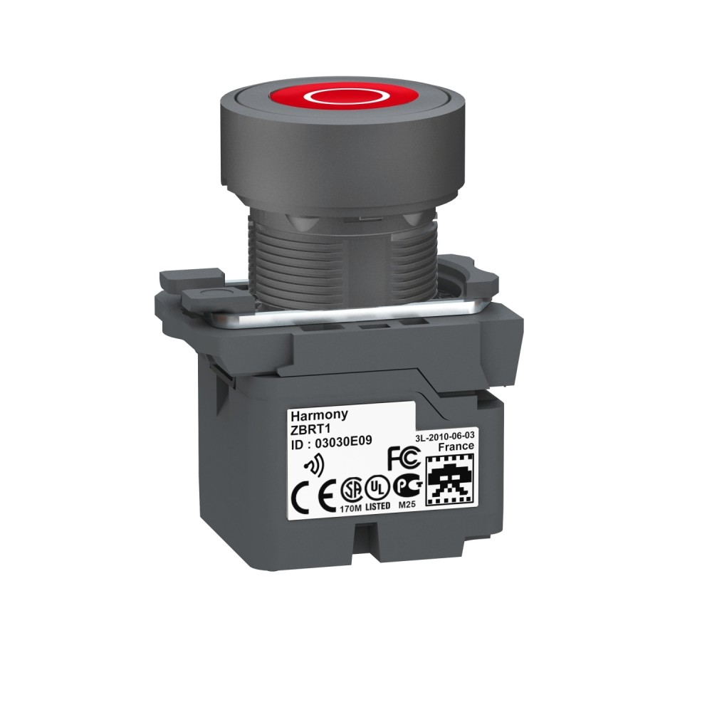 PULSADOR INALAMB. PLAST ROJO MARCADA O HARMONY ZB5RTA432