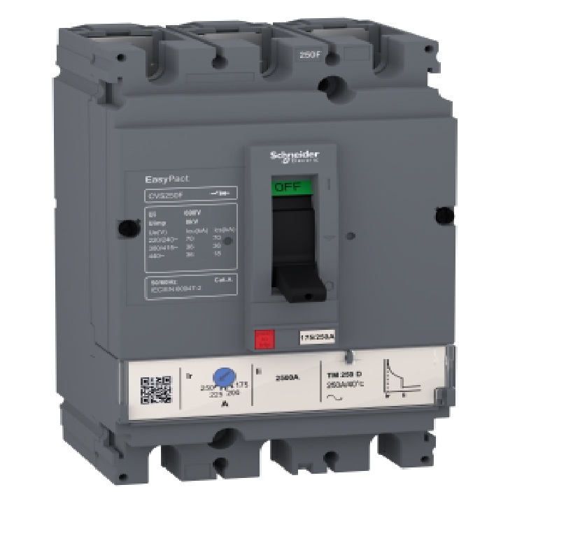 INTERRUPTOR AUT CAJA MOLD 3P TM REGUL 100-220A 36KA 415VAC ETS 2.2 EASYPACT CVS250F LV525506
