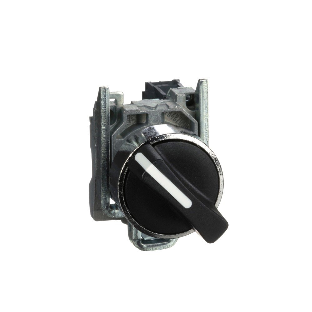 SELECTOR MANETA CORTA 2 POSIC METAL NEGRO 22MM 1NA HARMONY XB4BD21