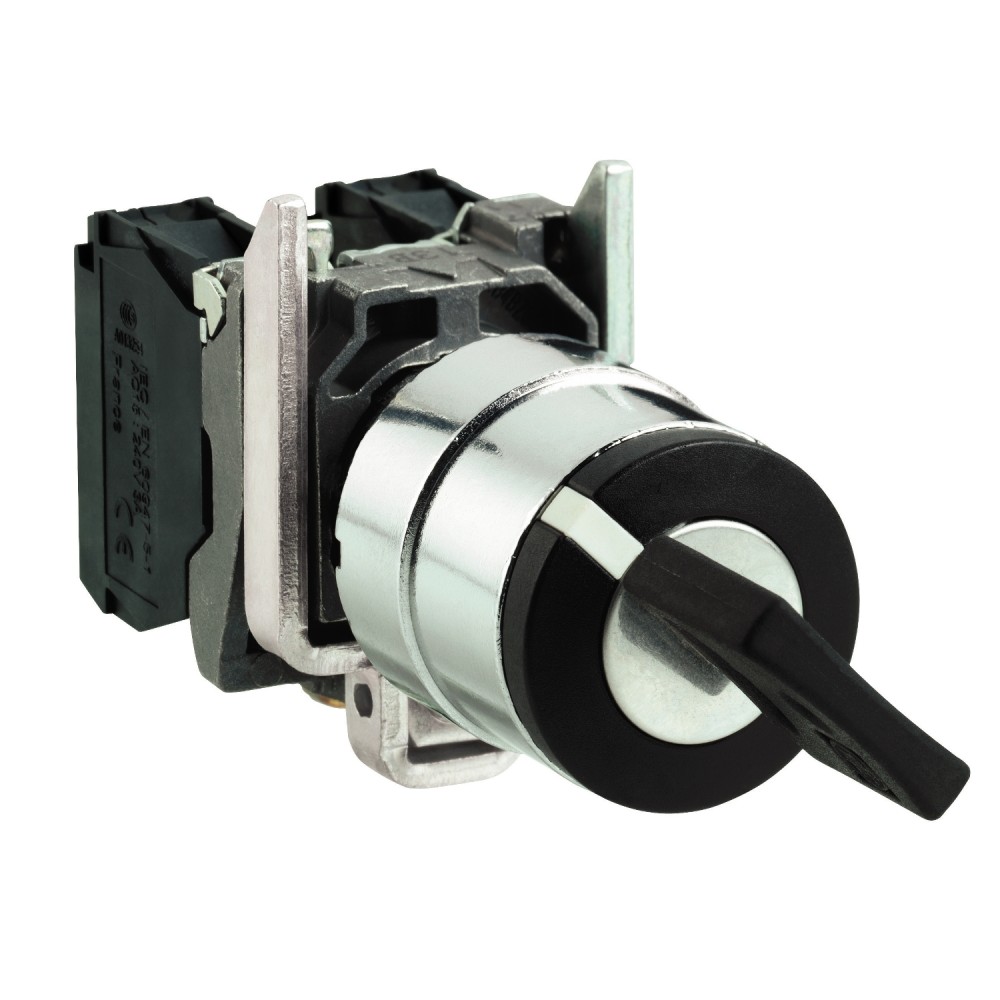 SELECTOR C/LLAVE 2 POSIC METAL NEGRO 22MM 1NA HARMONY XB4BG61