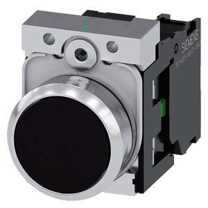 PULSADOR RASANTE METAL NEGRO 22MM 1NA SIRIUS 3SU11500AB101BA0