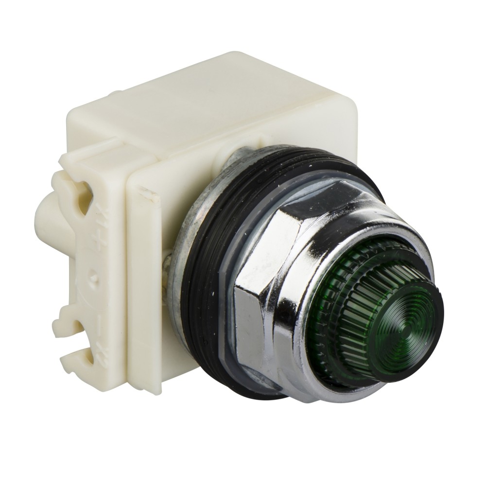 LUZ PILOTO METAL VERDE 30MM 220VAC/DC LED 9001KP7LGG9