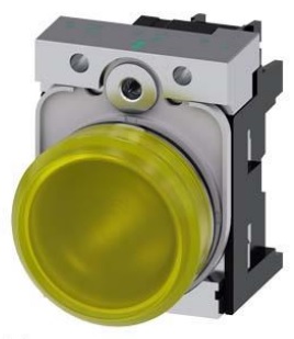 LUZ PILOTO METAL AMARILLO 22MM 230VAC LED 3SU11566AA301AA0