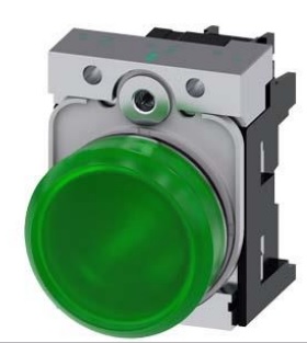 LUZ PILOTO METAL VERDE 22MM 110VAC LED 3SU11536AA401AA0