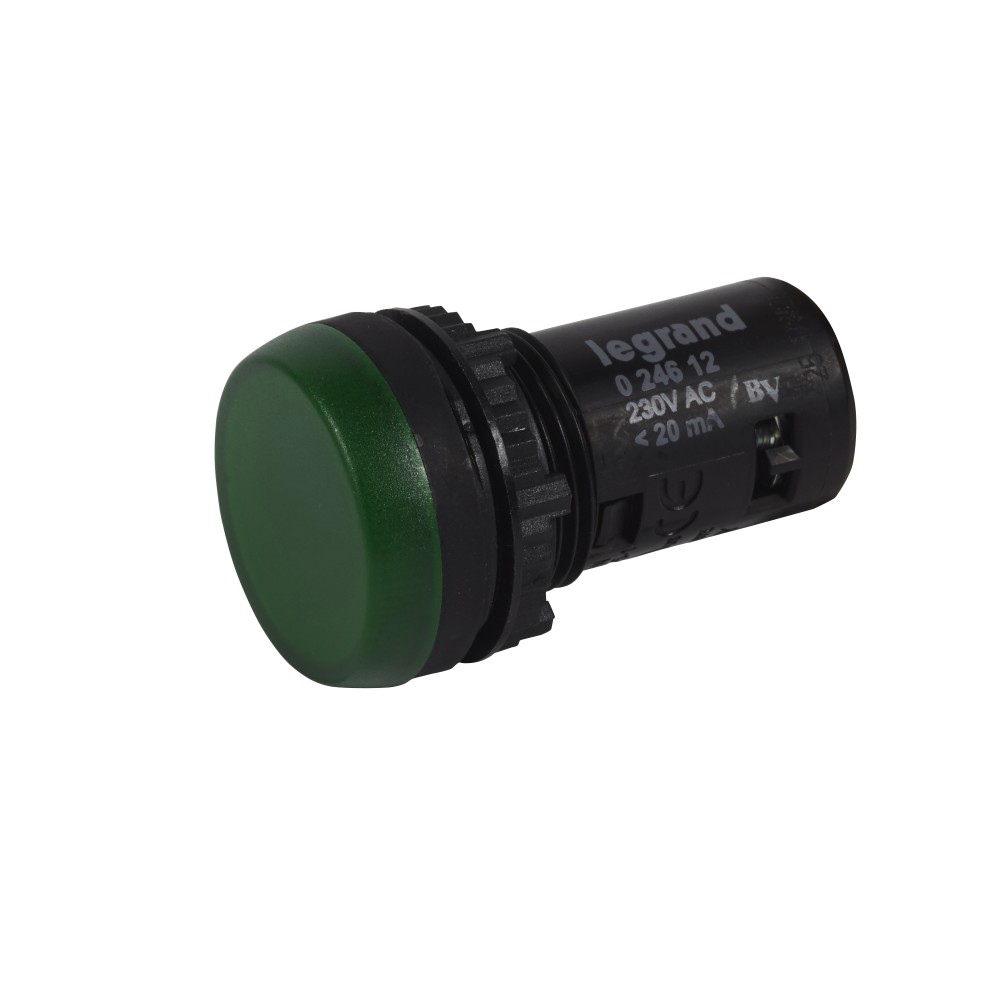 LUZ PILOTO PLAST VERDE 22MM 230VAC LED IP66 OSMOZ 024612