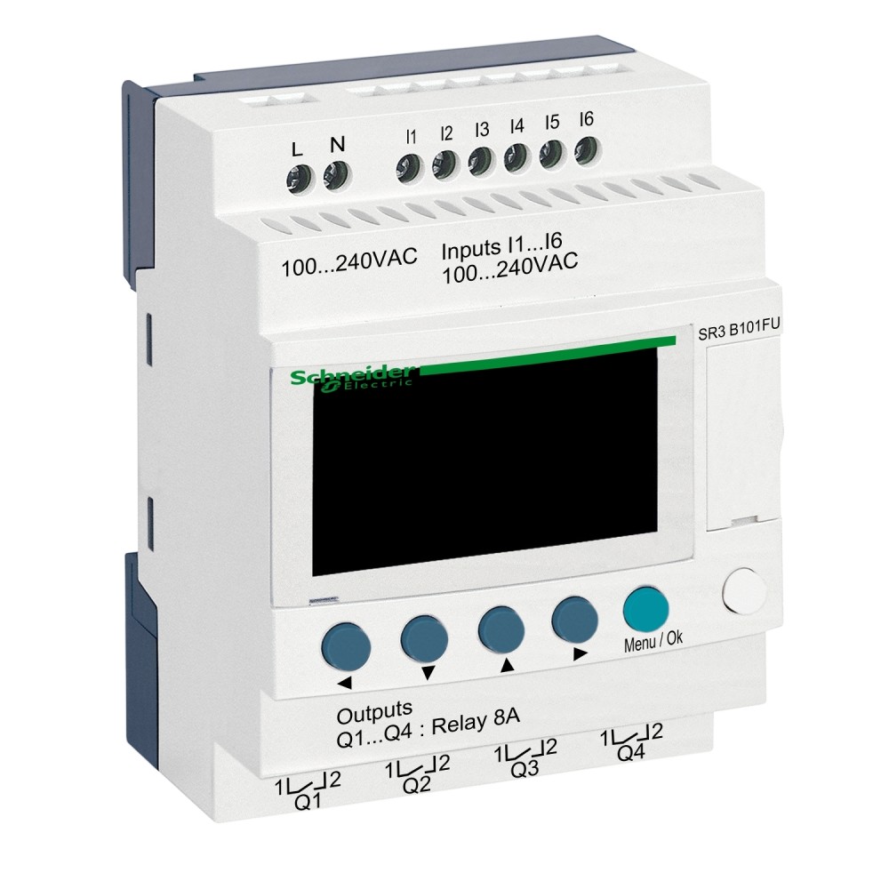 RELE INTELIGENTE 10E/S 100-240VAC C/RELOJ ZELIO LOGIC SR3B101FU