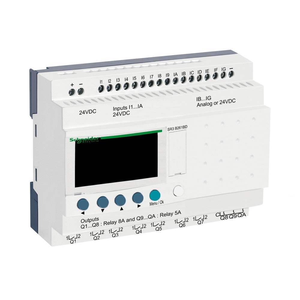 RELE INTELIGENTE 26E/S 24VDC C/RELOJ ZELIO LOGIC SR3B261BD