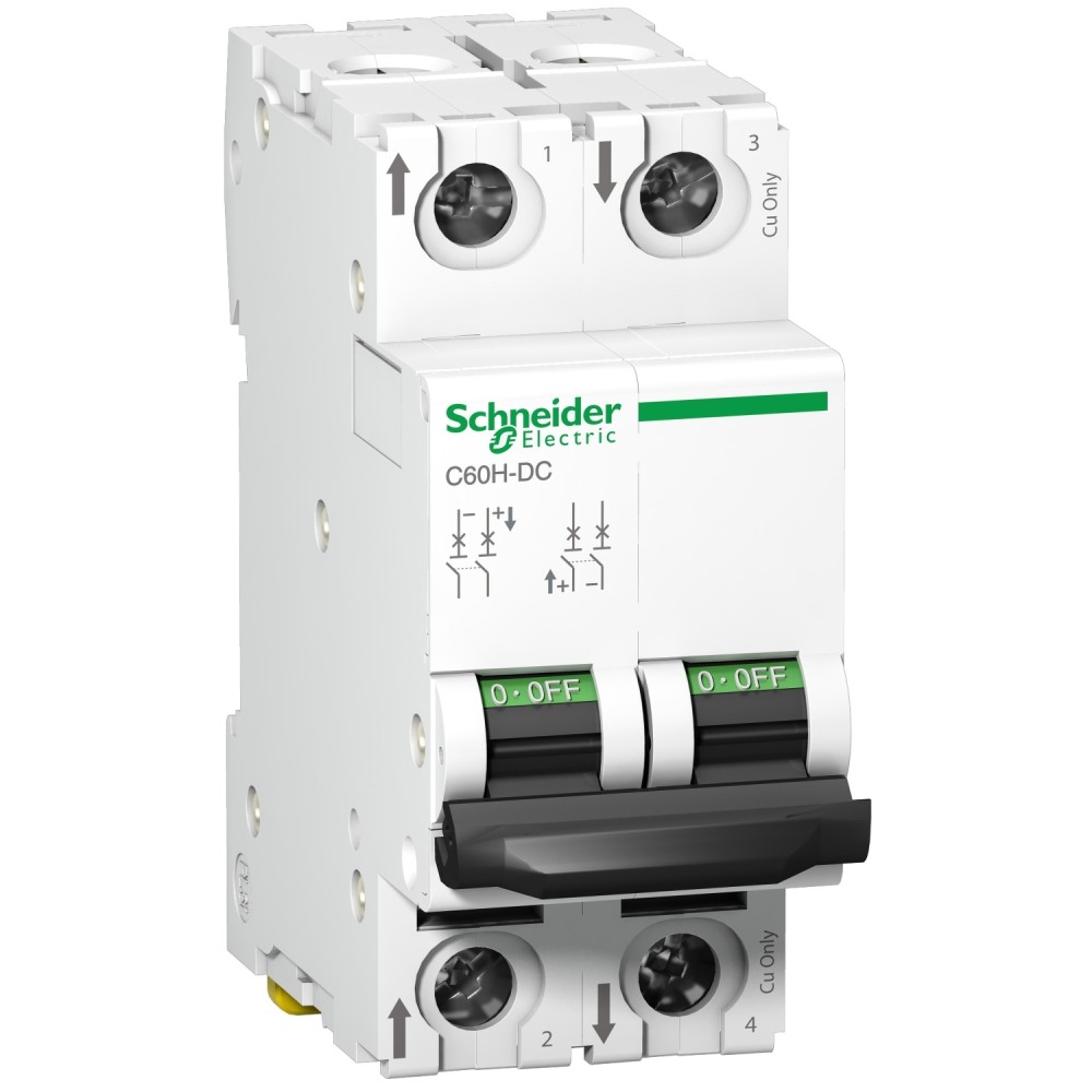 INT. TERMOMAGNETICO C.C P/RIEL DIN 2 X 3 A. C60H-DC A9N61523