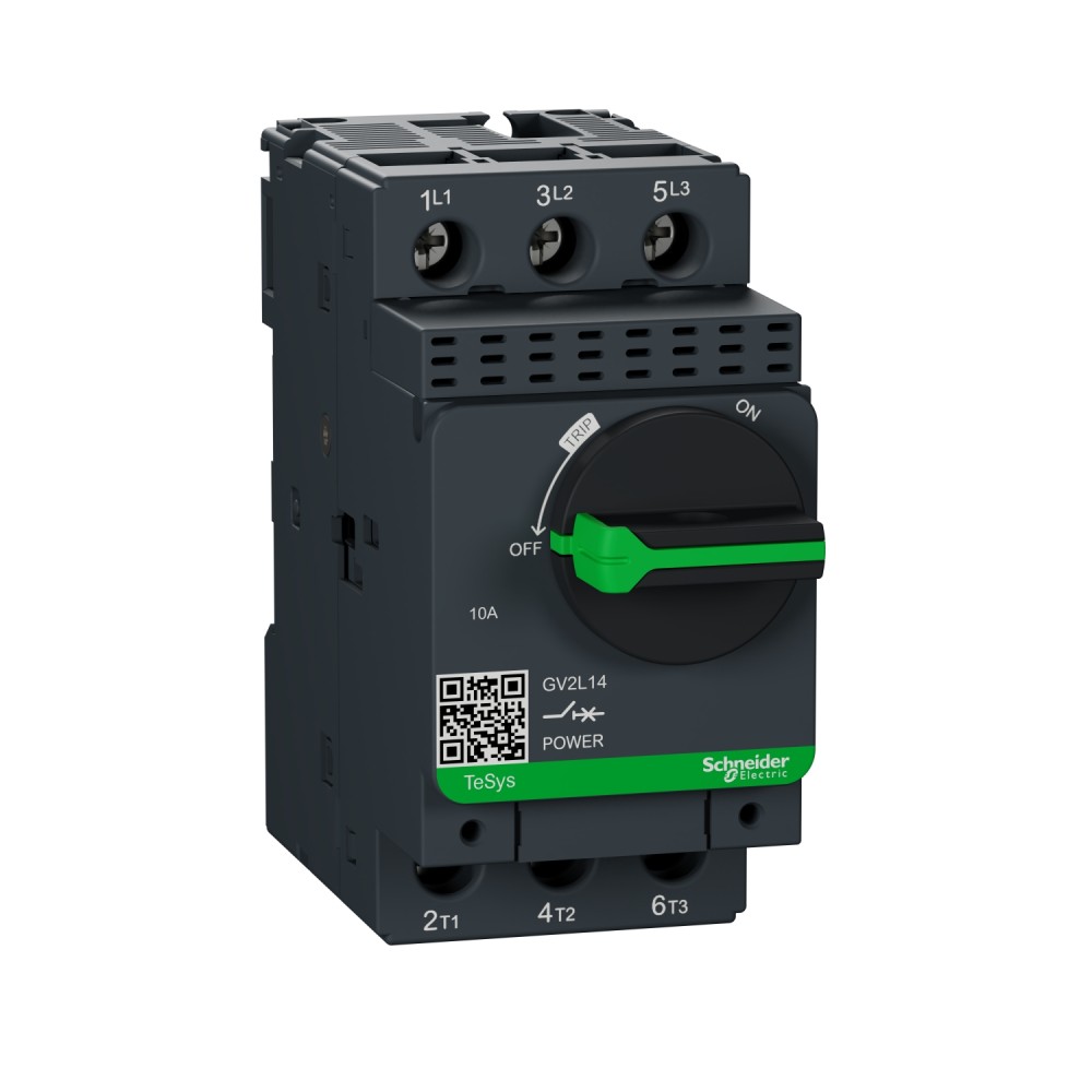 GUARDAMOTOR MAGNETICO 3P 10A 400/415VAC 100KA TESYS GV2L14