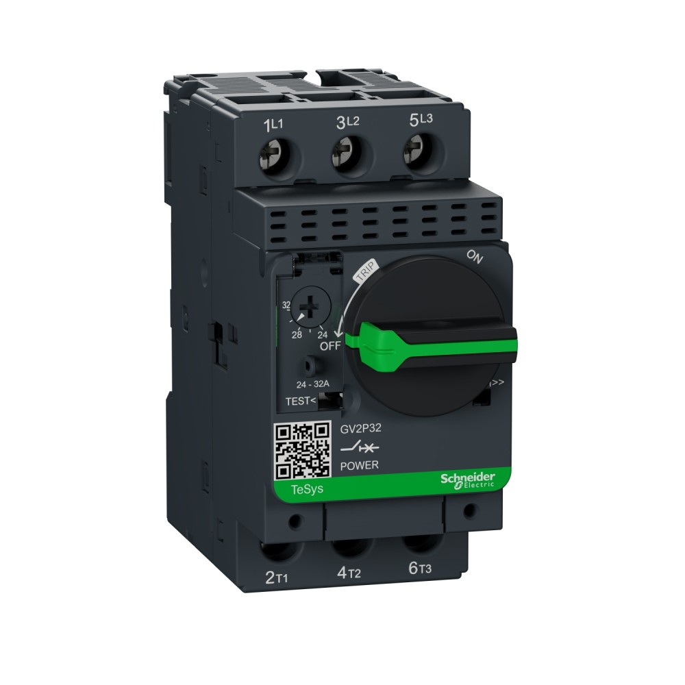 GUARDAMOTOR MAGNETO-TERMICO 3P 24-32A 400/415VAC 35KA TESYS GV2P32