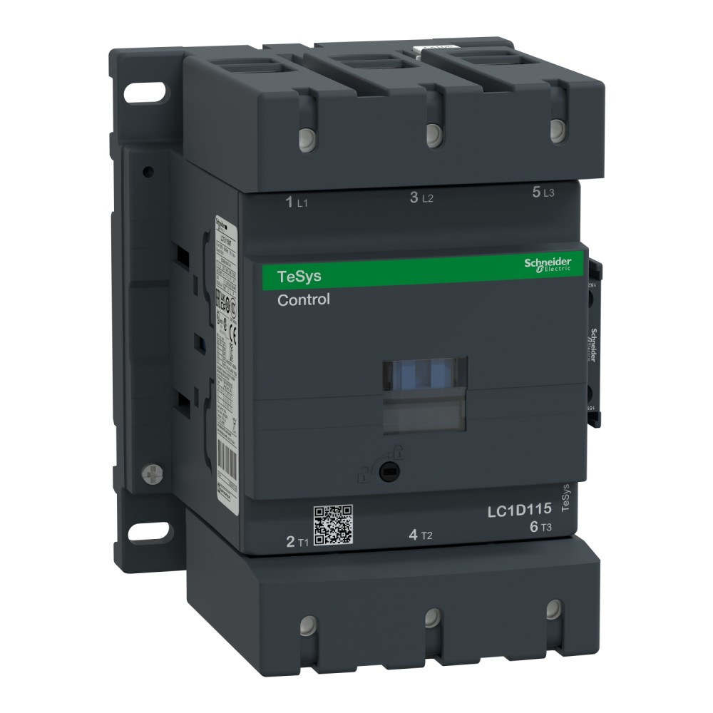 CONTACTOR POTENCIA MAGNETICO 3P 115A AC3 110VAC 1NA+1NC TESYS LC1D115F7