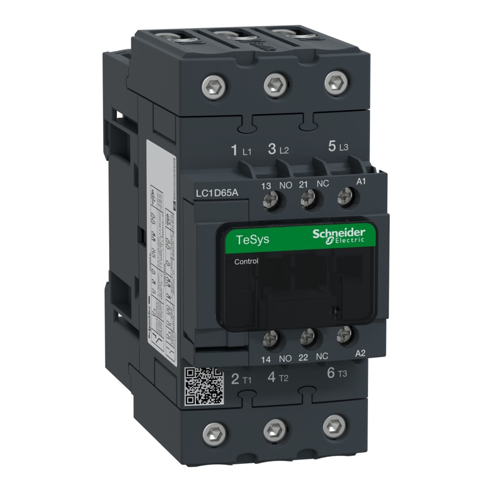 CONTACTOR POTENCIA MAGNETICO 3P 65A AC3 110VAC 1NA+1NC TESYS LC1D65AF7