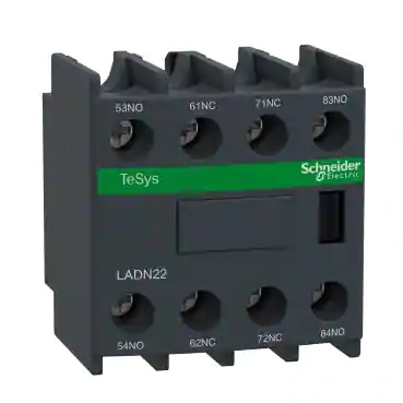 BLOCK CONTACTO AUXILIAR FRONTAL 2NA+2NC P/ LC1D-LC1F LADN22