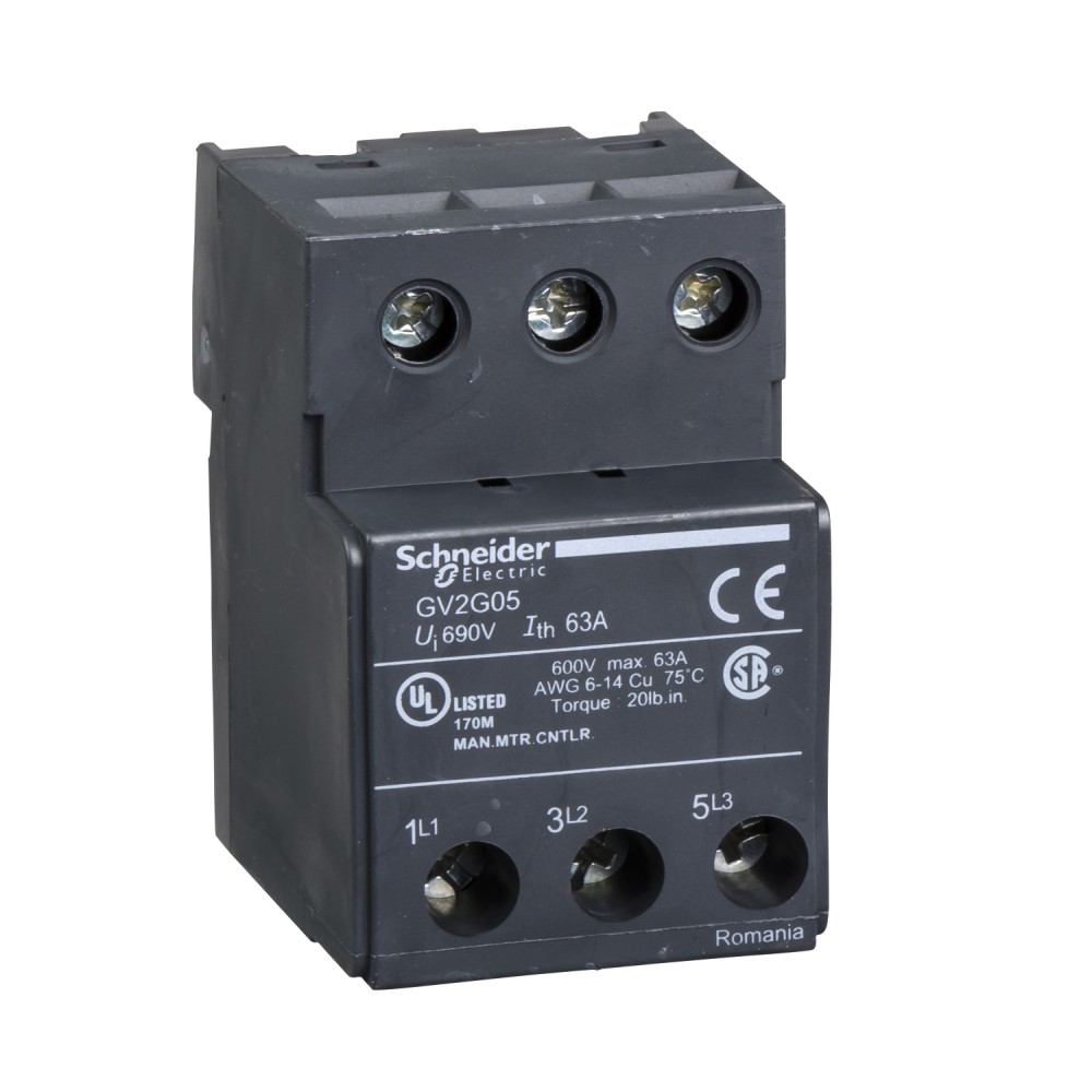 BLOQUE ALIMENTACION 3P 63A P/INTERRUPTOR AUT TESYS GV2G05