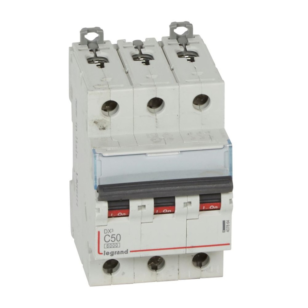 INTERRUPTOR AUT TERMOMAG P/RIEL 3P 50A 230/400VAC 25/10KA DX3-6000 407864
