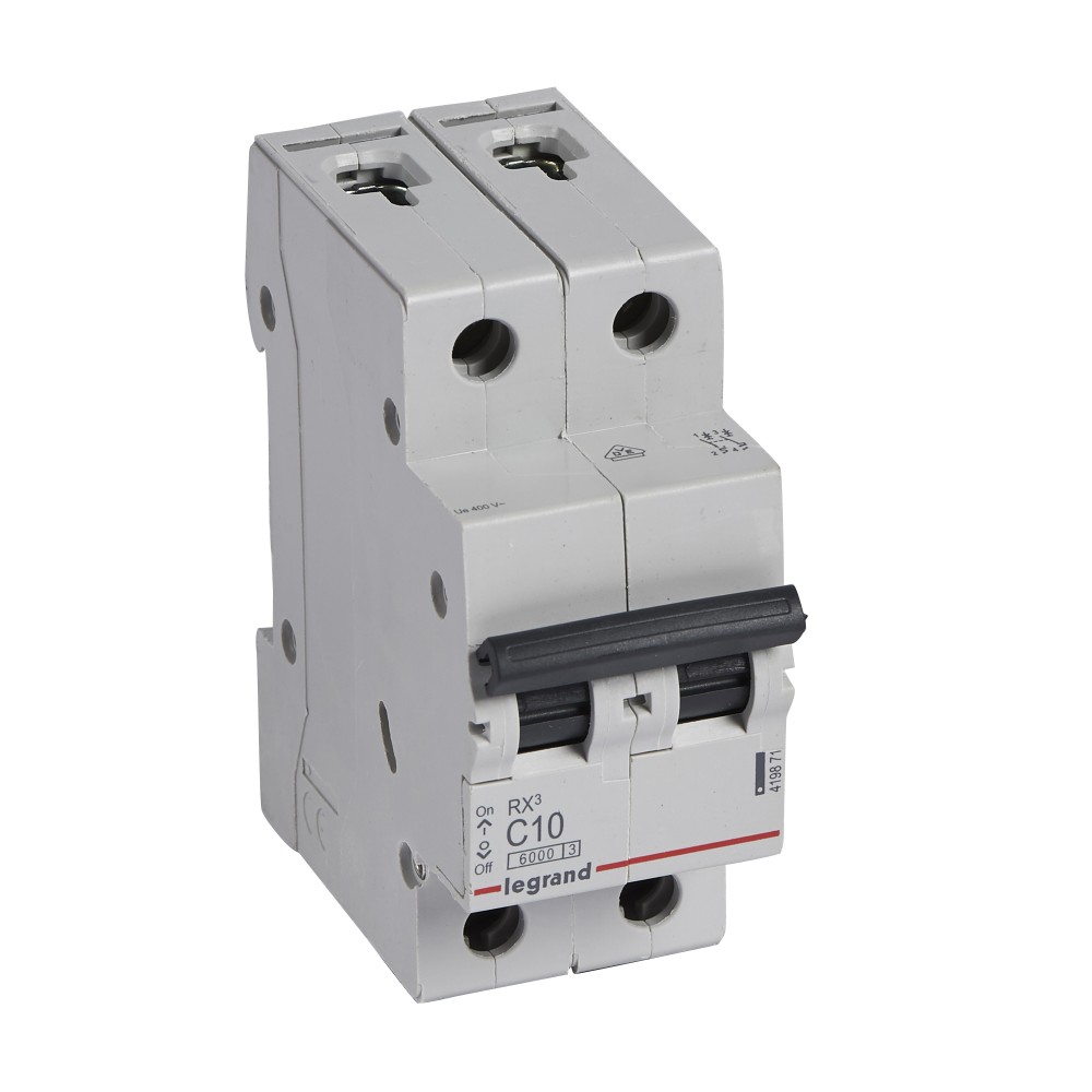 INTERRUPTOR AUT TERMOMAG P/RIEL 2P 10A 230/400VAC 10/6KA RX3 419871