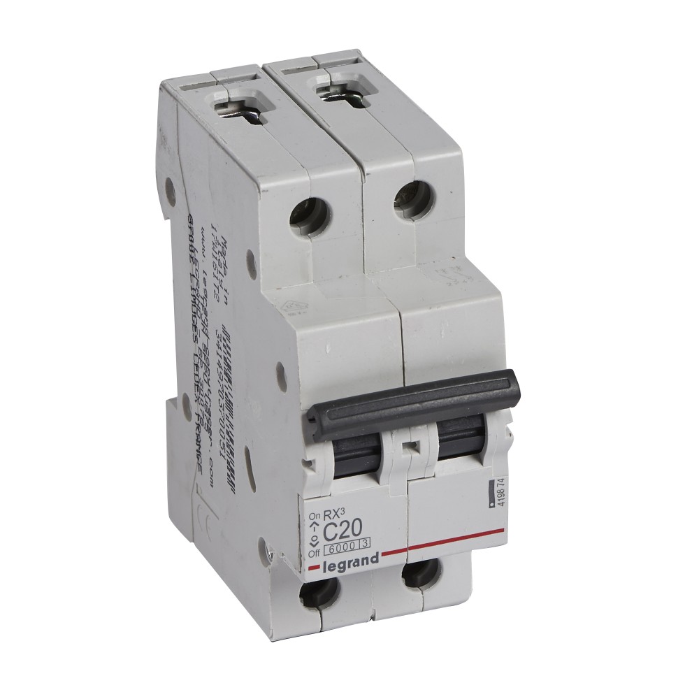 INTERRUPTOR AUT TERMOMAG P/RIEL 2P 20A 230/400VAC 10/6KA RX3 419874