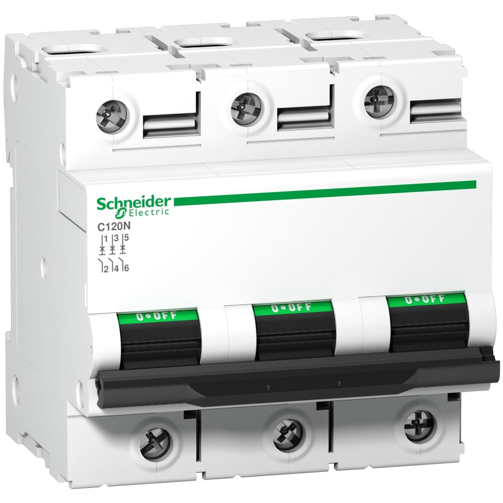 INTERRUPTOR AUT TERMOMAG P/RIEL 3P 100A 230/440VAC 20/6KA C120N A9N18367