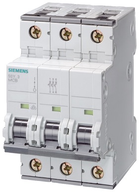 INTERRUPTOR AUT TERMOMAG P/RIEL 3P 2A 220/440VAC 10/10KA 5SY43027