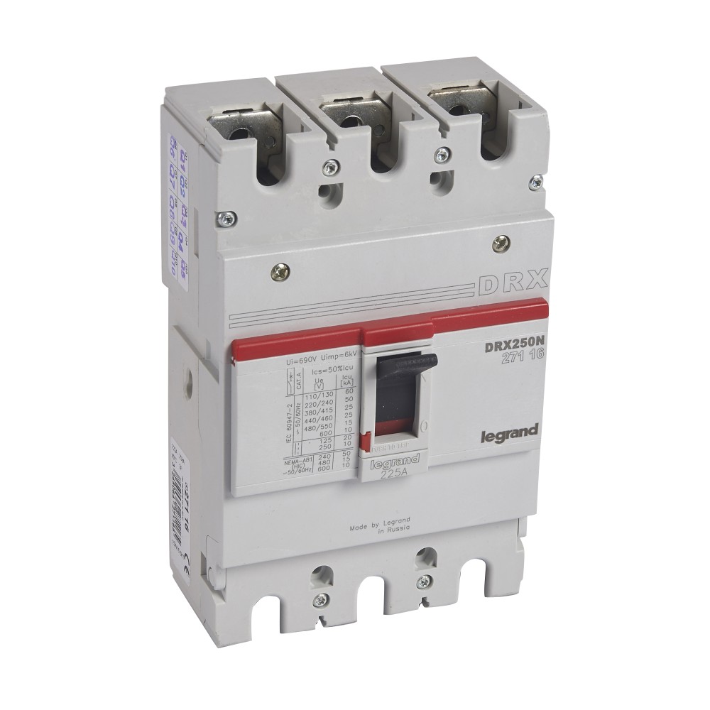 INT. TERMOMAGNETICO DRX  FIJO DE 3 POLOS 225A. 25KA 440V 027116