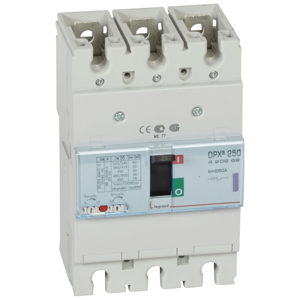INTERRUPTOR AUT CAJA MOLD 3P REGUL 200-250A 50KA 400VAC DPX3 250 420269