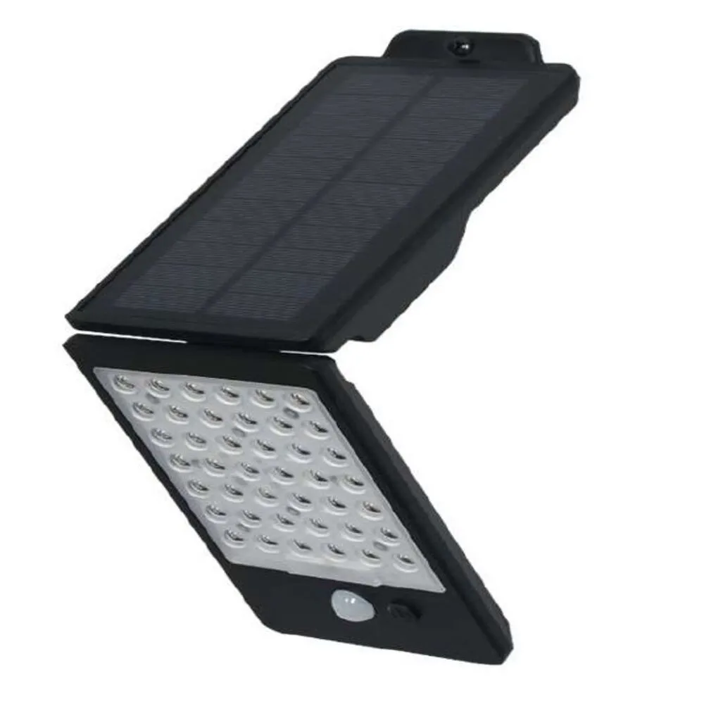 LUMINARIA LED REFLECTOR SOLAR 7W 6500K IP65 NEGRO C/SENSOR IR WALL LIGHT