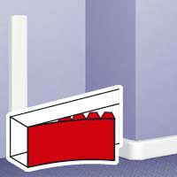 TAPA FLEXIBLE DENTADA BLANCO 130MM P/CANALETA DLPF 010524