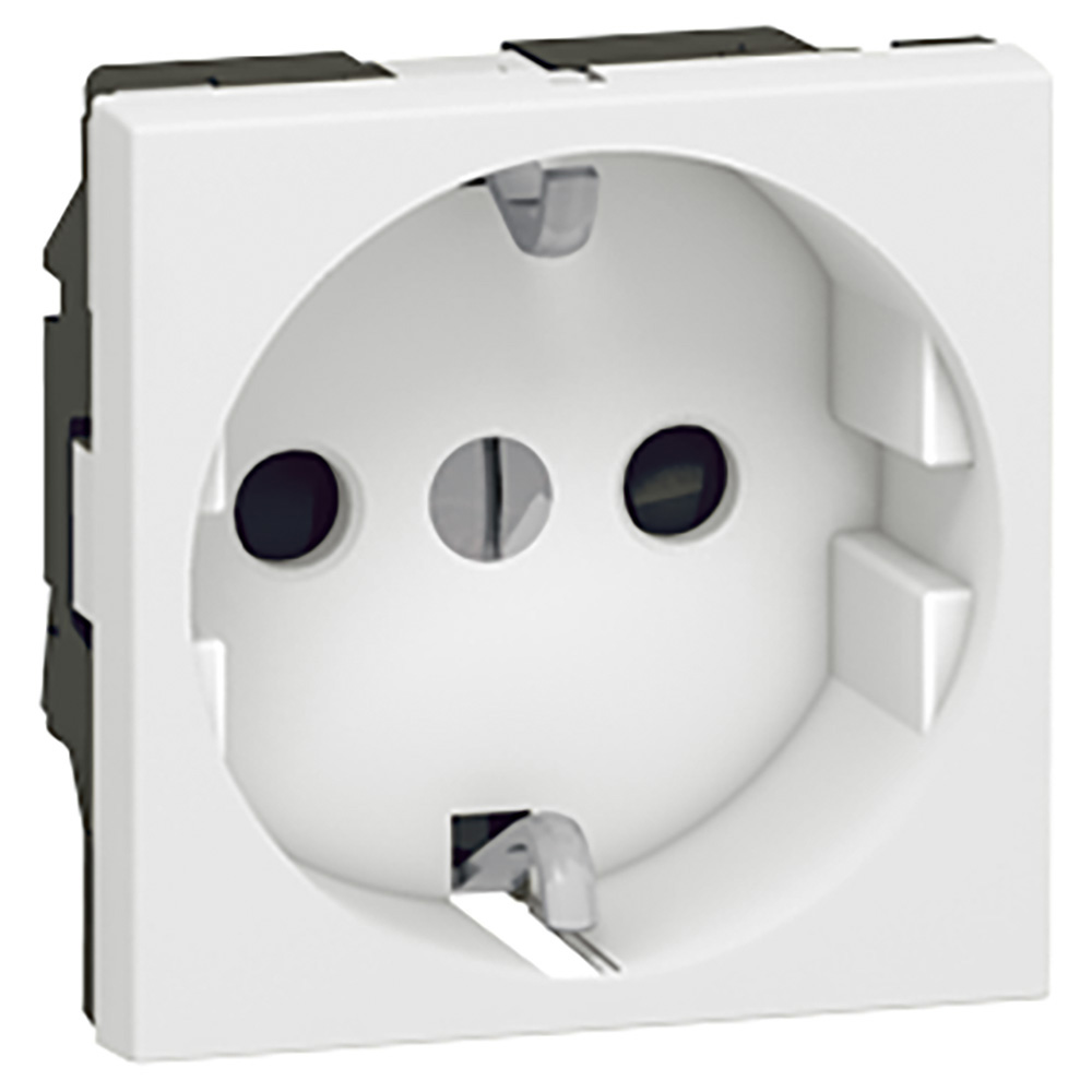 DADO TOMACORRIENTE SCHUKO 2 MOD BLANCO 2P+T 16A 250V MOSAIC 077213