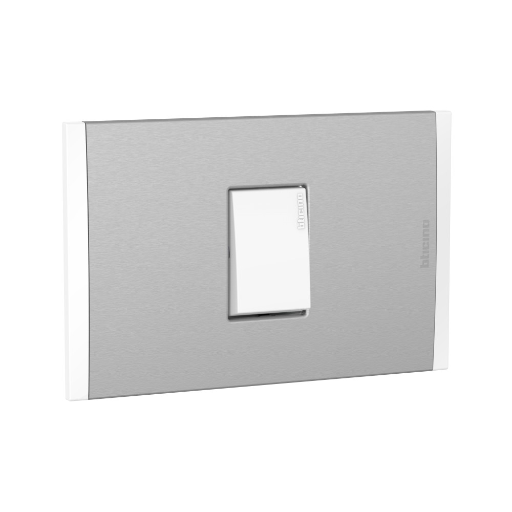 INTERRUPTOR SIMPLE 3 VIAS BLANCO 250V PLACA ALUM TITANIO BLANCO MODUS4 AH2101EBMT
