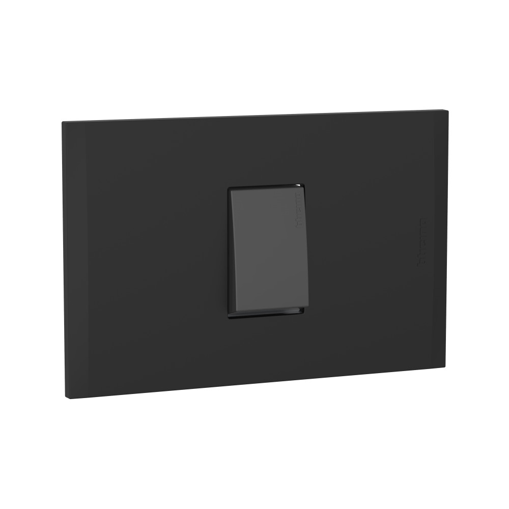 INTERRUPTOR SIMPLE 3 VIAS NEGRO 250V PLACA NEGRO MODUS4 AH2101EANG