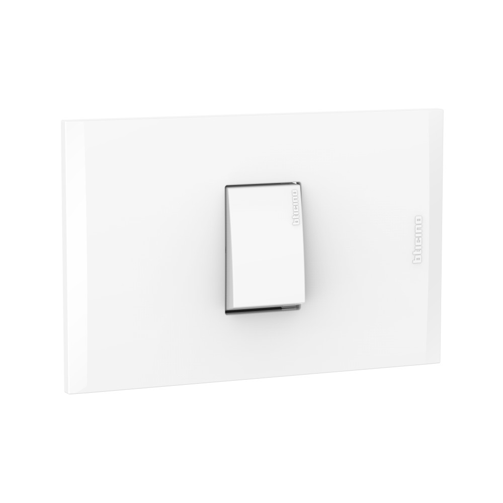 INTERRUPTOR PULSADOR SIMPLE BLANCO 250V 10A PLACA BLANCO MODUS4 AH2102EB
