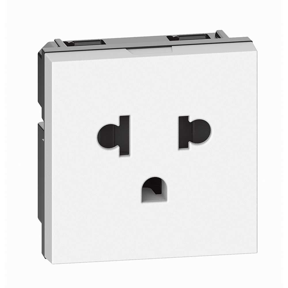 DADO TOMACORRIENTE UNIVERSAL 2 MOD BLANCO 2P+T 16A 127/250V LIVING NOW  KW4126