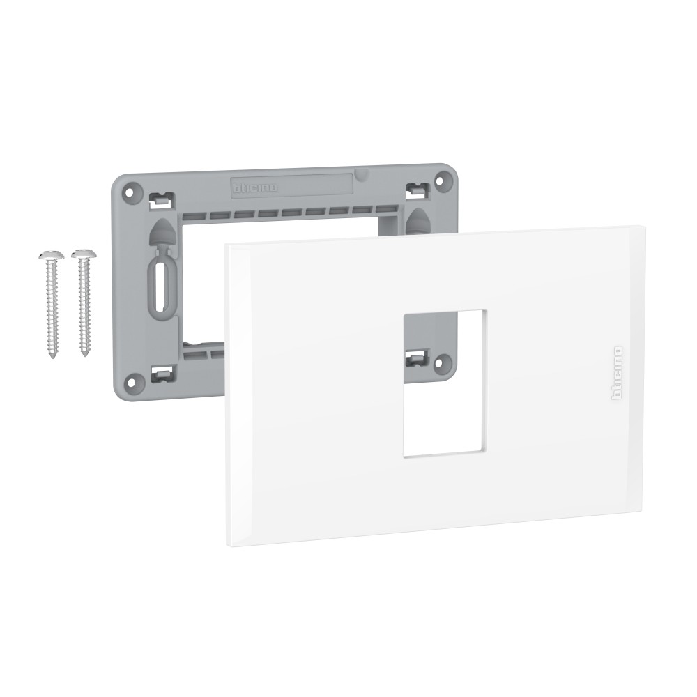 PLACA TECNOPOLIMERO 1 MOD BLANCO C/SOP MODUS4 AH5S1EB