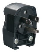 ENCHUFE PLANO NEGRO 2P+T 230V 15A AMERICANO 2028