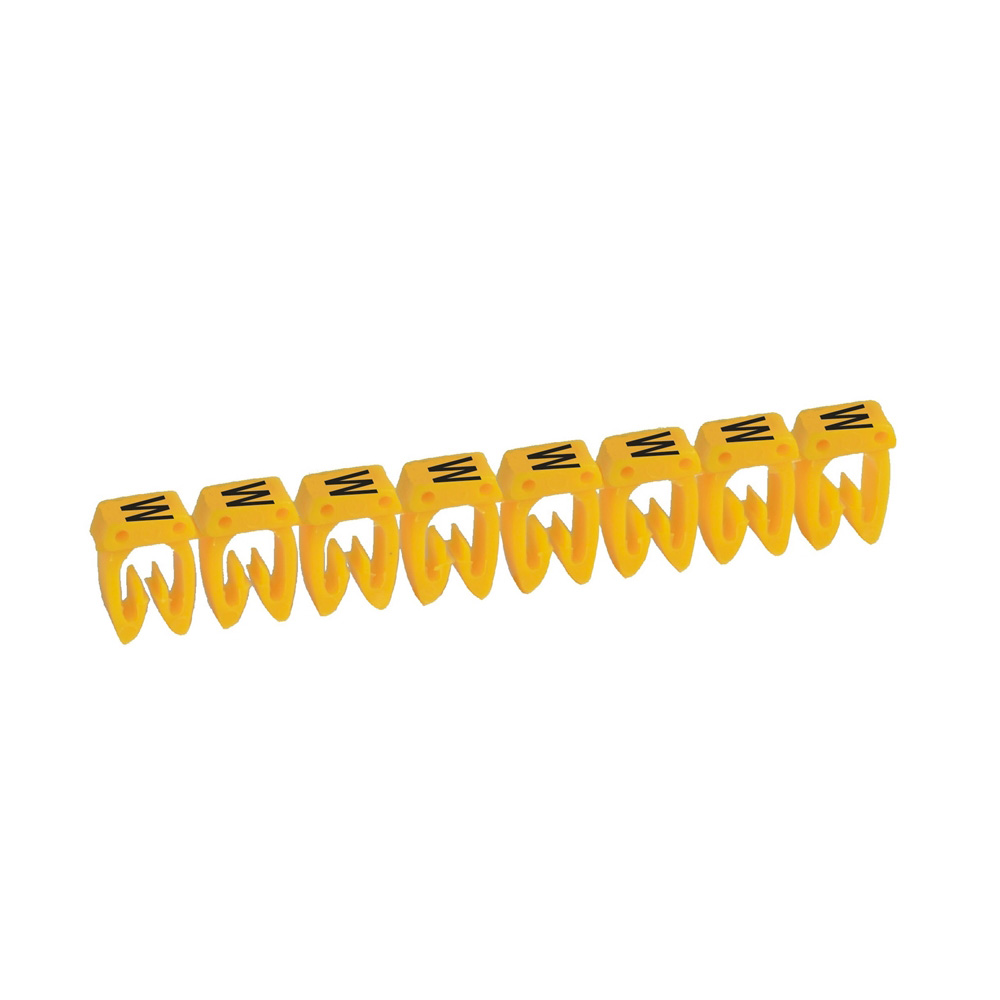 MARCADOR P/CABLE 0.15-0.5MM2 LETRA W AMARILLO CAB3 038132