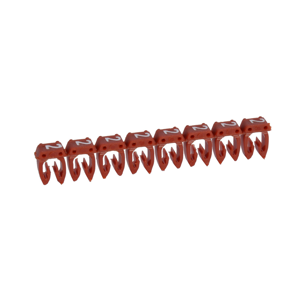 MARCADOR P/CABLE 4-6MM2 NRO 2 ROJO CAB3 038232