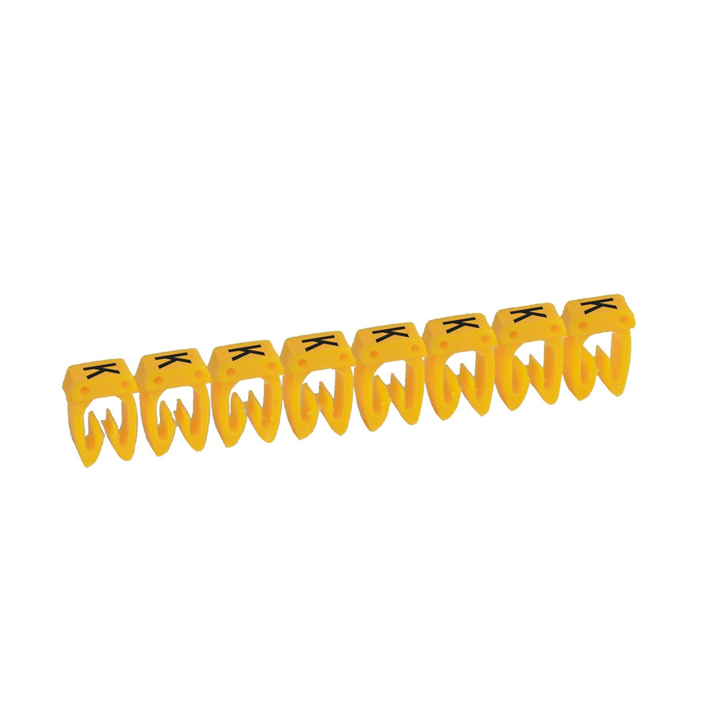 MARCADOR P/CABLE 0.5-1.5MM2 LETRA K AMARILLO CAB3 038310
