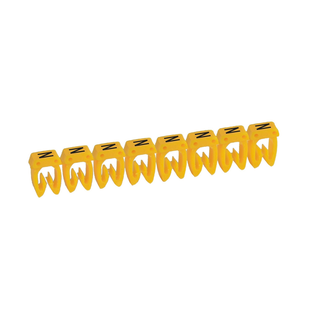 MARCADOR P/CABLE 0.5-1.5MM2 LETRA N AMARILLO CAB3 038313