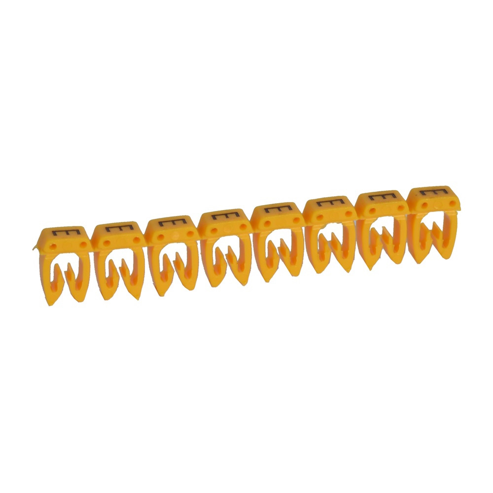 MARCADOR P/CABLE 1.5-2.5MM2 LETRA E AMARILLO CAB3 038334