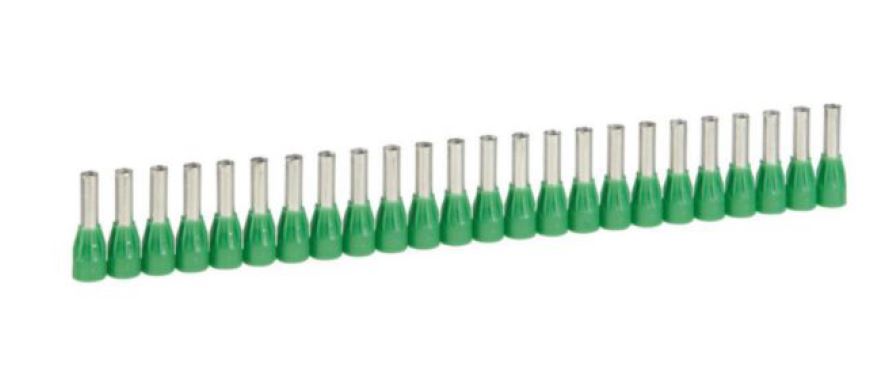 TERMINAL TUBULAR SIMPLE AISLADO 6MM2 VERDE STARFIX 037668