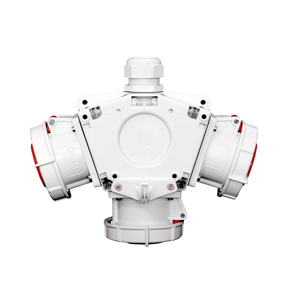TOMA INDUSTRIAL TRIPLE 3P+T 32A 415V ROJO 6H IP67 9100508