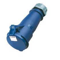 TOMA INDUSTRIAL AEREO 2P+T 32A 230V AZUL 6H IP44 522